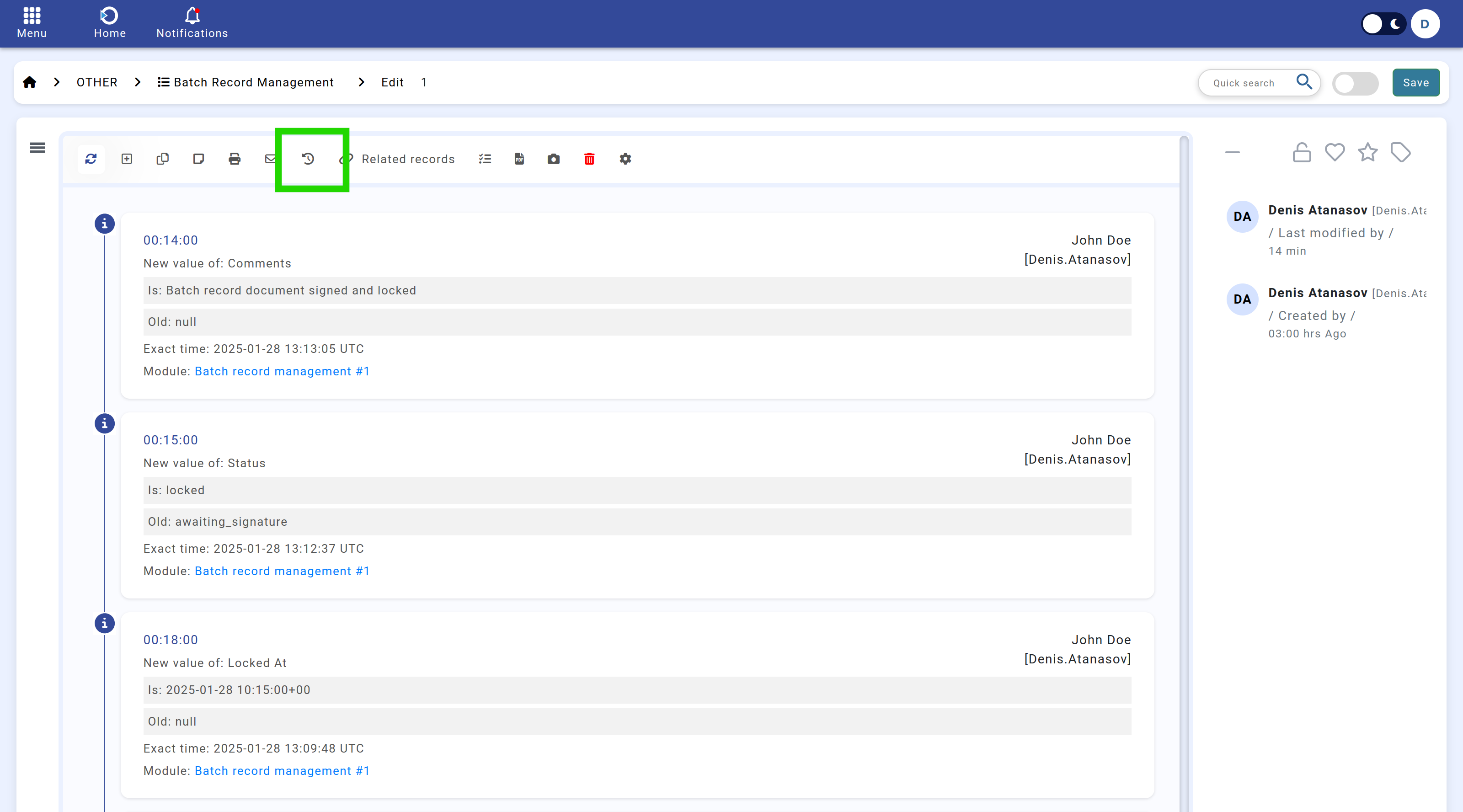 Audit Trail Features