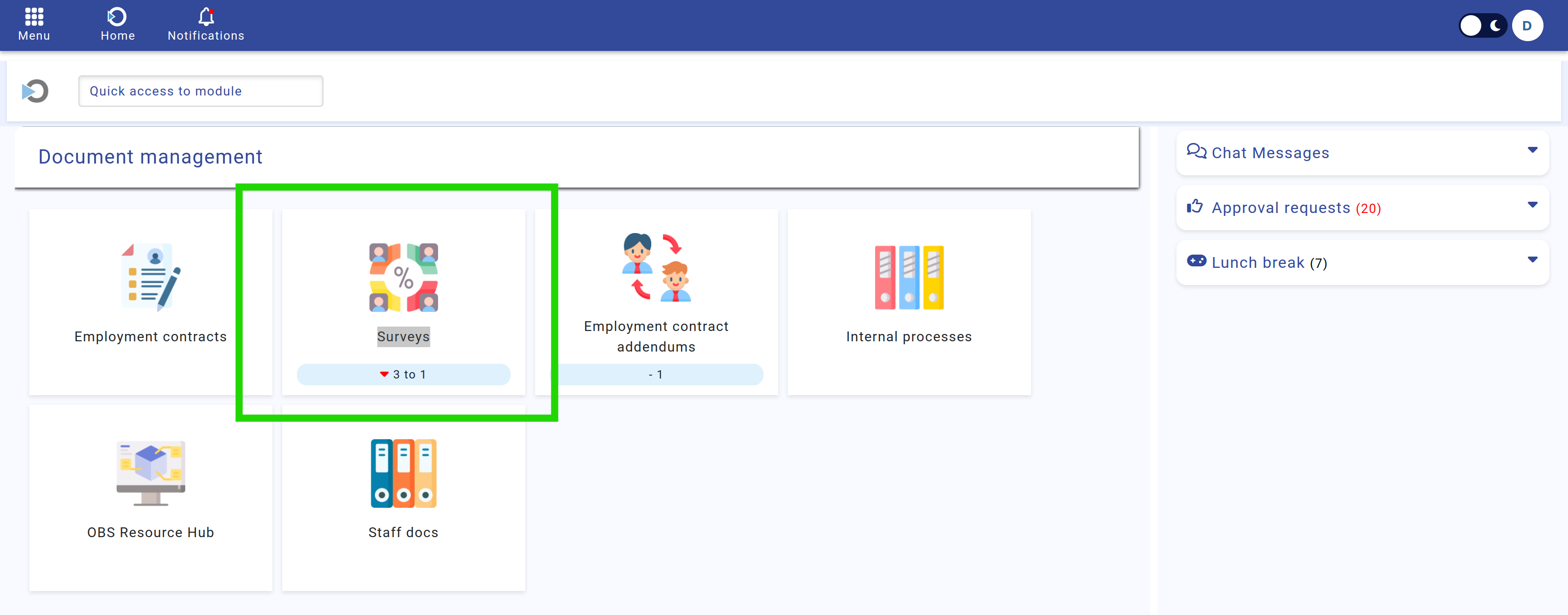 Surveys Module