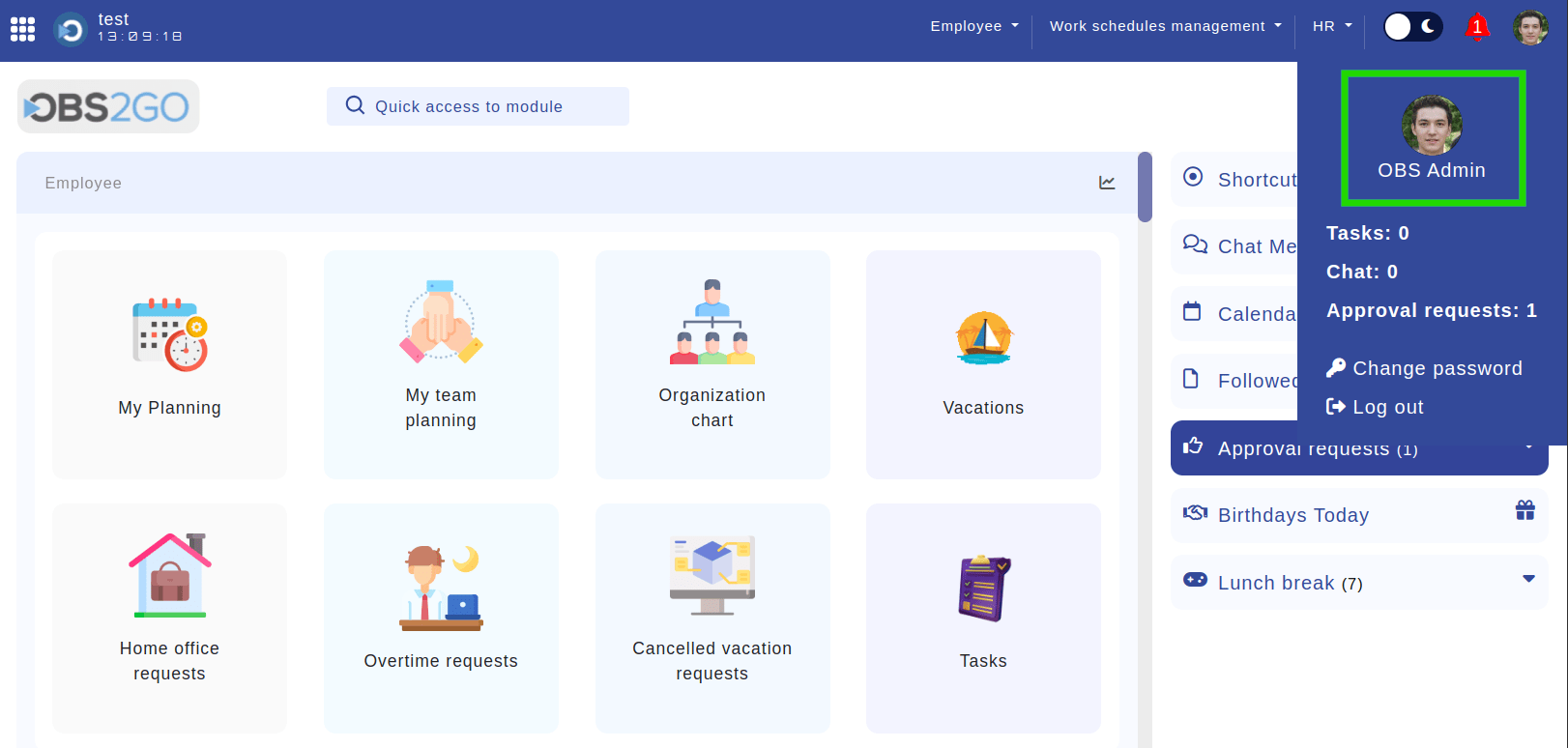 Employee profile access