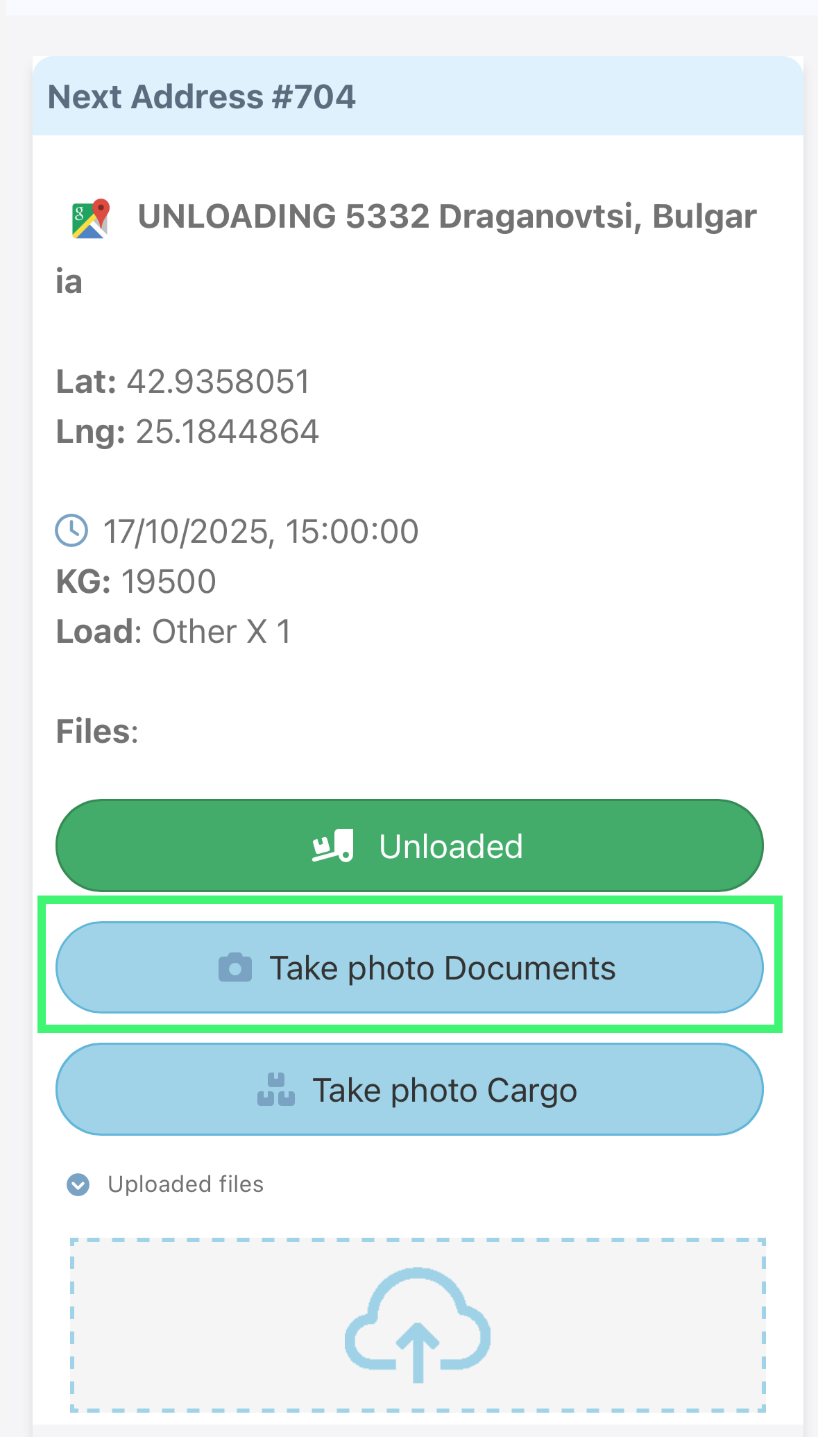 Take Photo Documents example