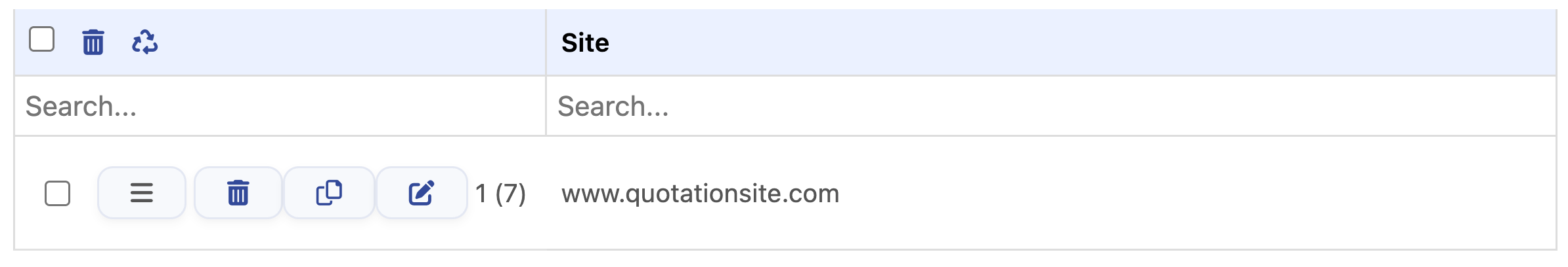 Site Submodule Example Field