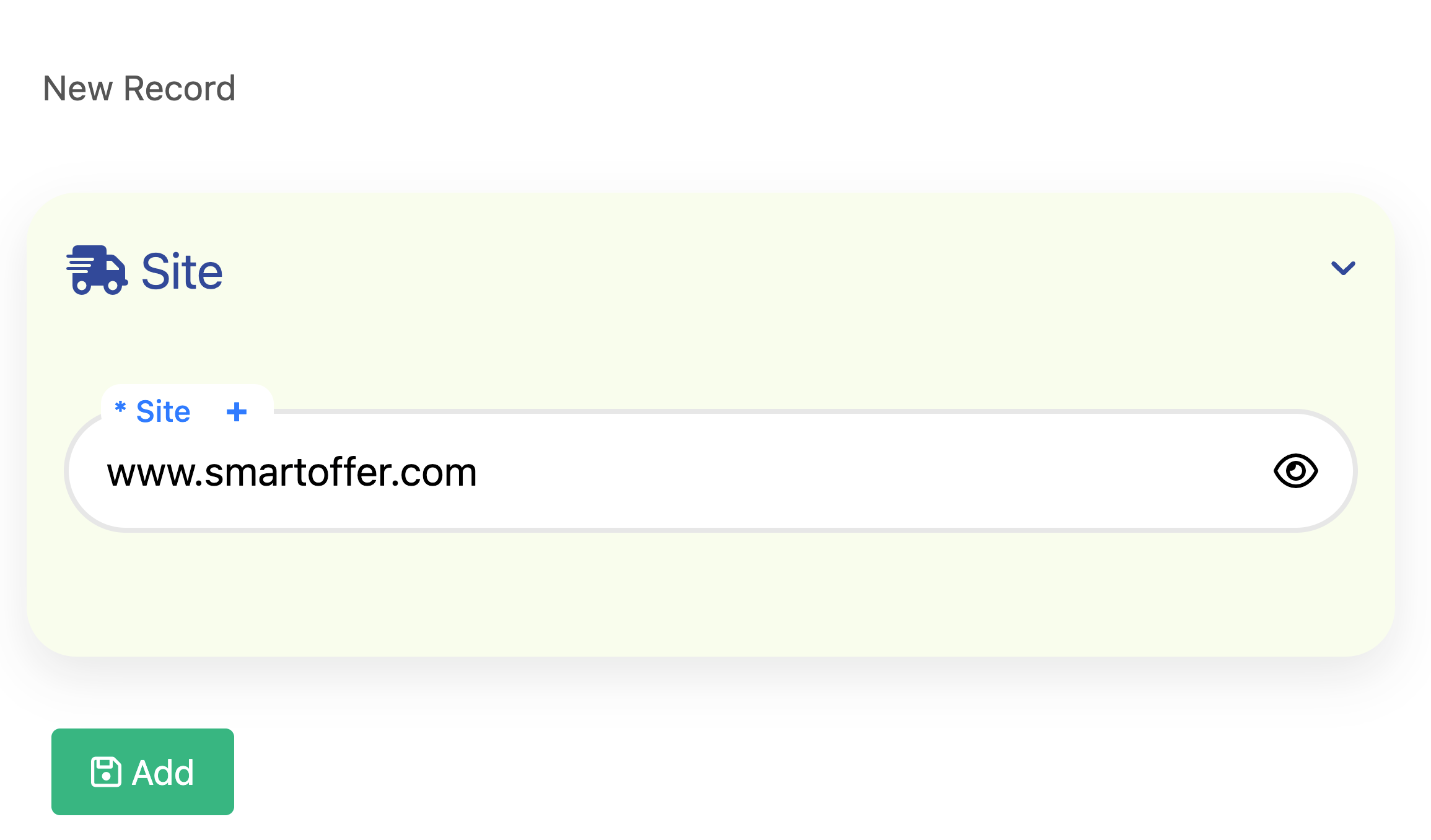 Site Submodule Example Field