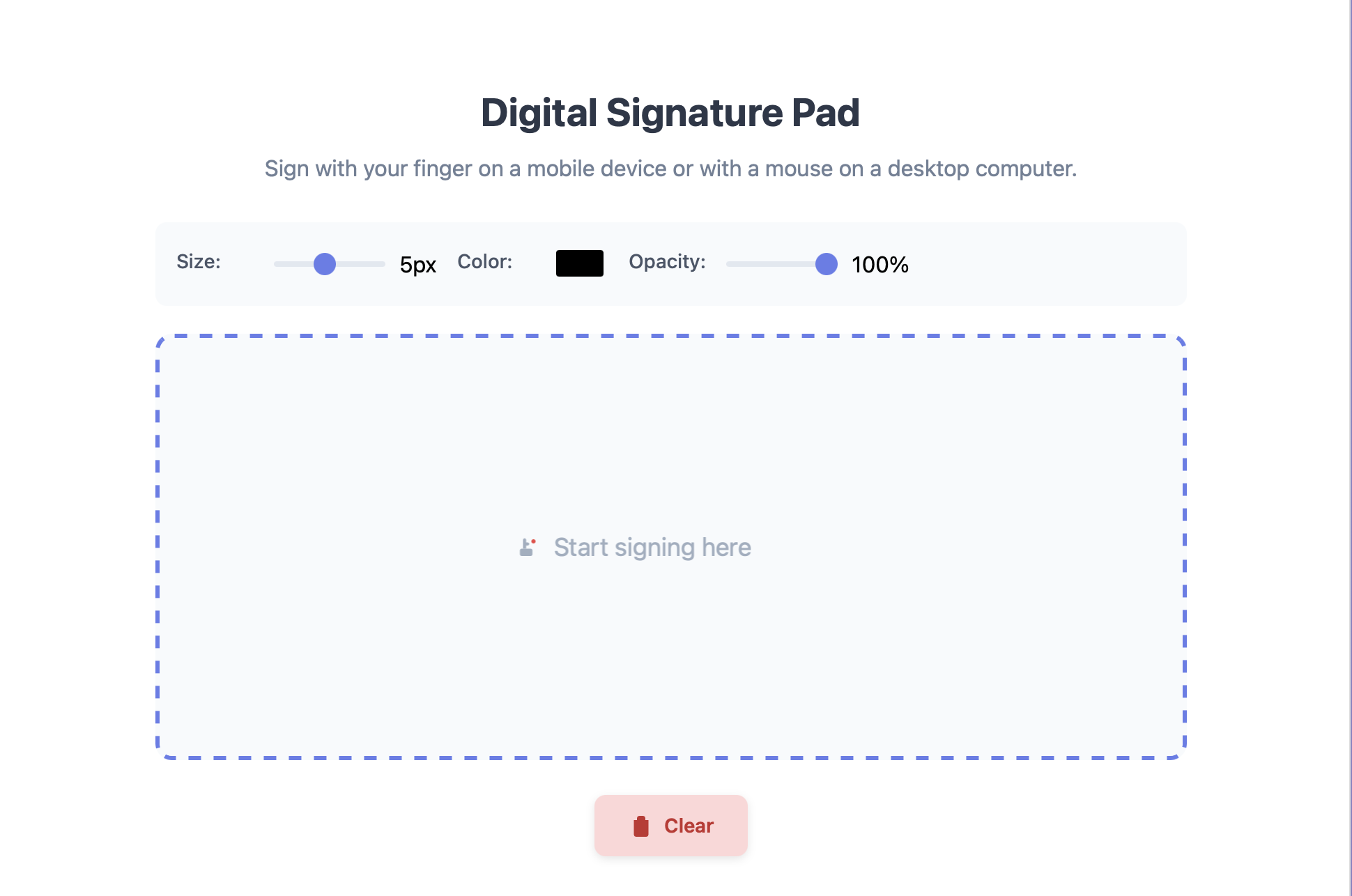 Digital Signature Screenshot