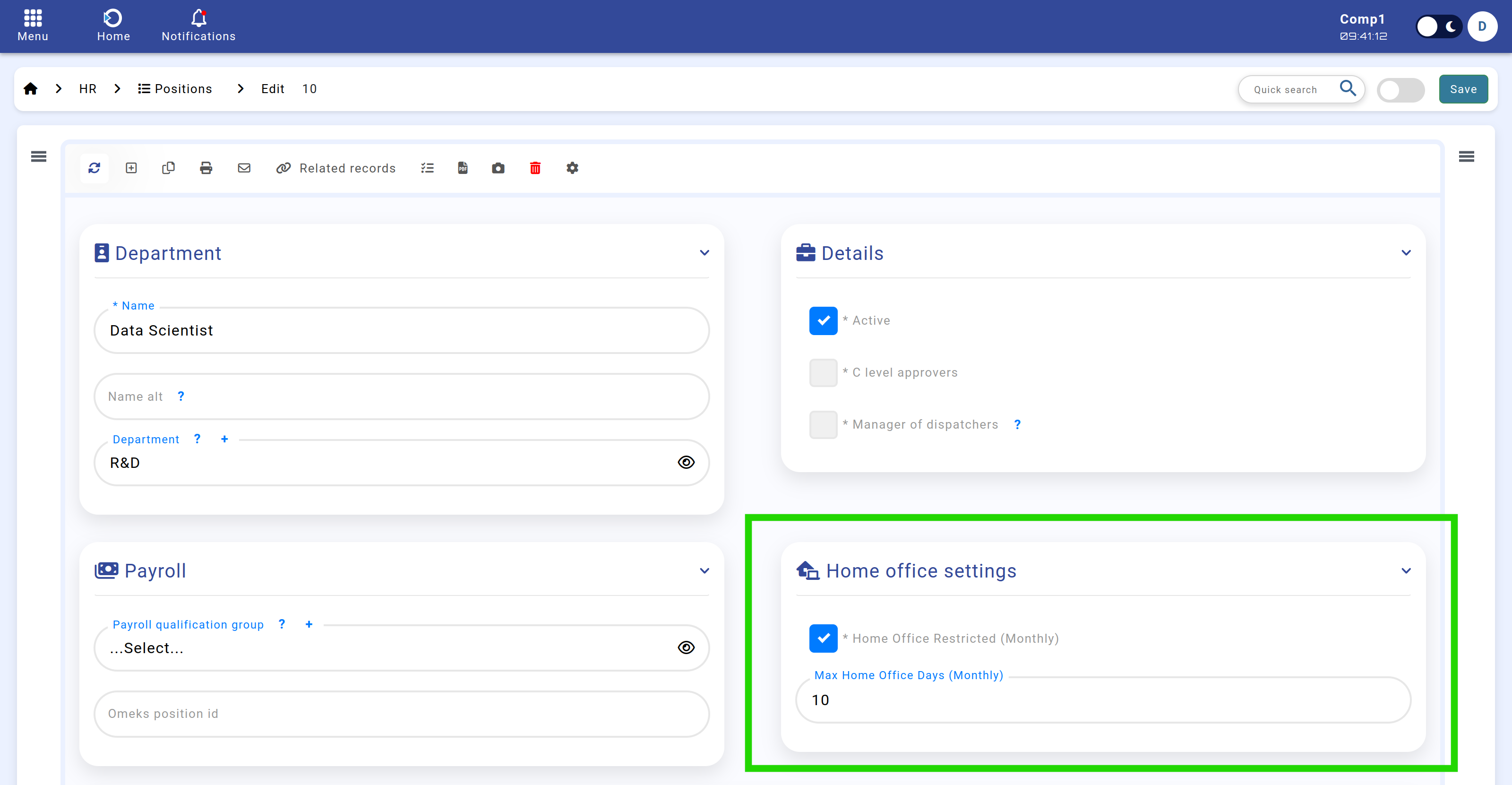 Remote Work Request Interface