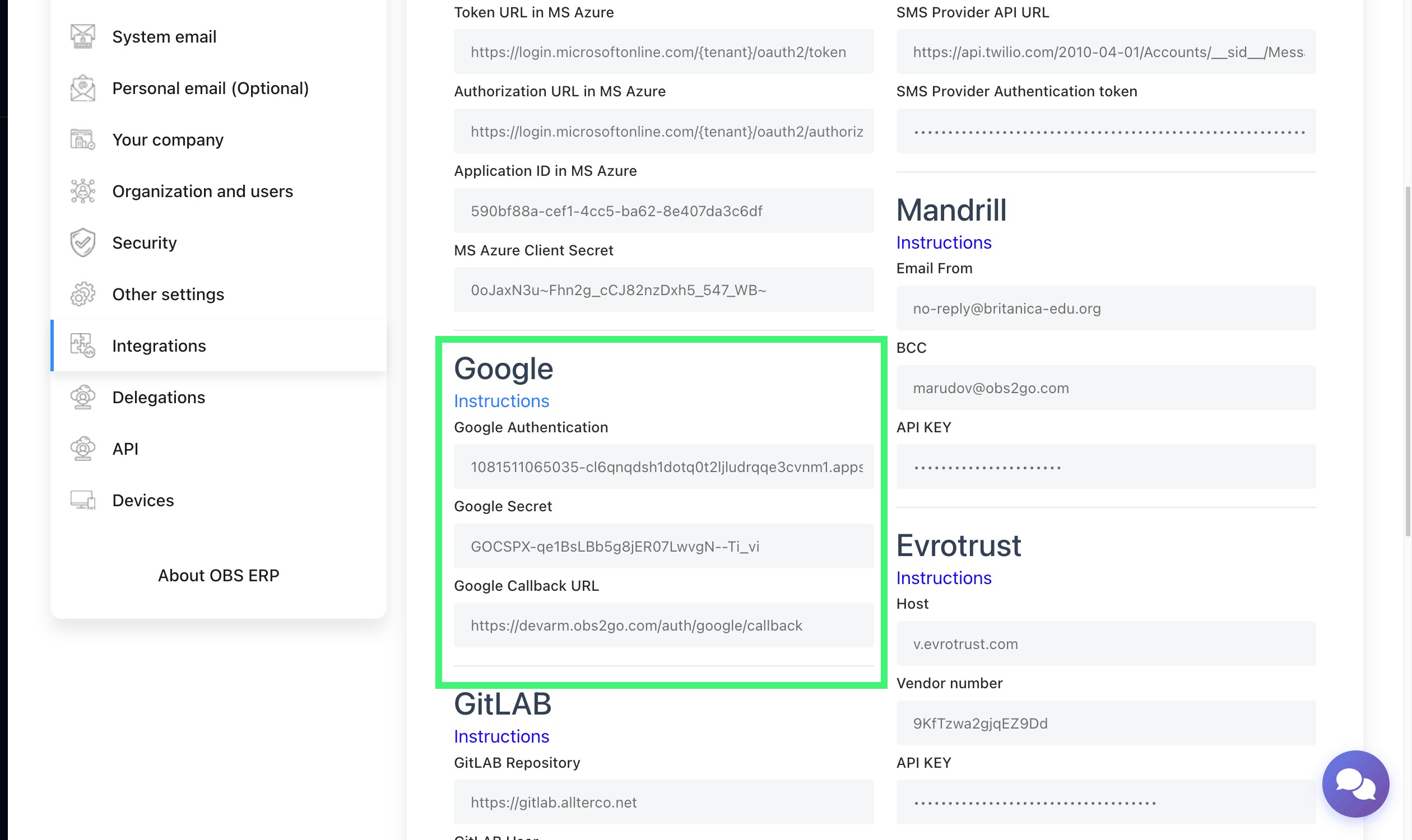 Authorized client applications