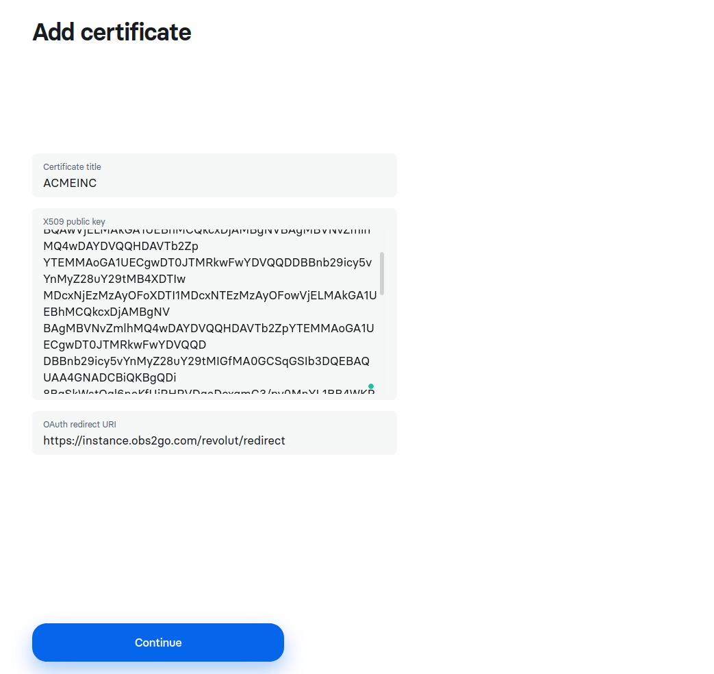 Revolut Certificate